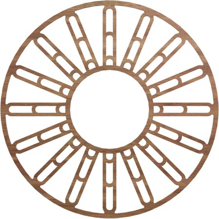 Ekena Millwork Hale Wood Fretwork Pierced Ceiling Medallion, Walnut, 34"OD x 12 3/8"ID x 1/4"T CMWP34X34X0250HHWA